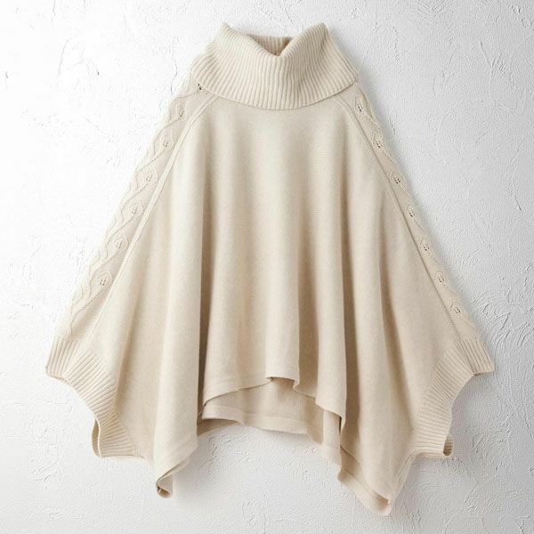 オーガニックコットン スパイスニットポンチョ