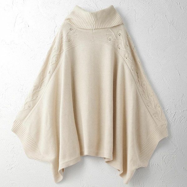 オーガニックコットン スパイスニットポンチョ