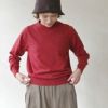 オーガニックコットン ラウンドネックニットトップ