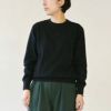 オーガニックコットン ラウンドネックニットトップ