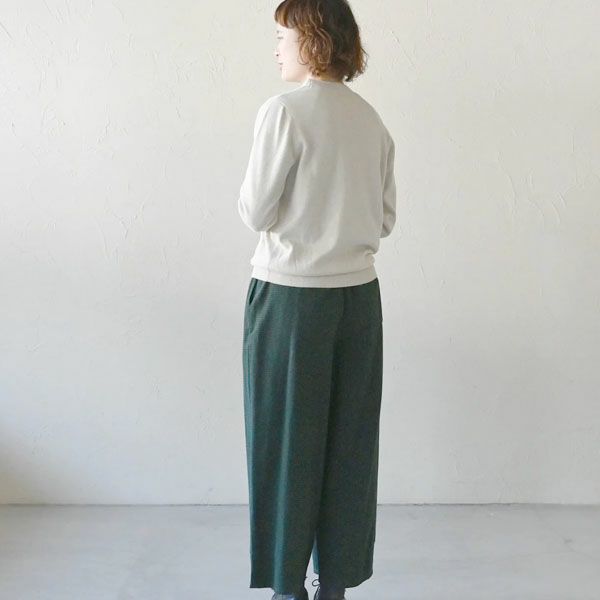 オーガニックコットン ラウンドネックニットトップ