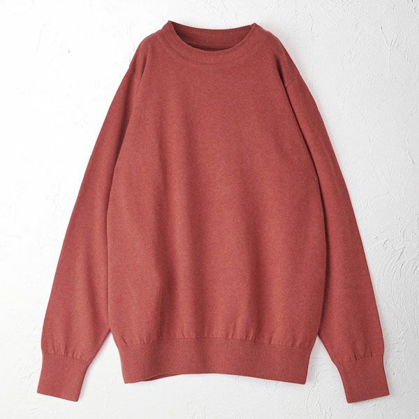 オーガニックコットン ラウンドネックニットトップ