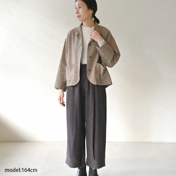 オーガニックコットン ラウンドネックニットトップ