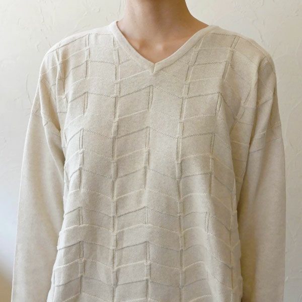 オーガニックコットン Vネックナミナミニットトップ