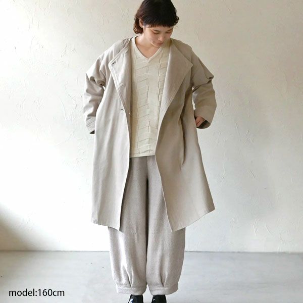 オーガニックコットン Vネックナミナミニットトップ