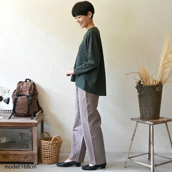 オーガニックコットン Vネックナミナミニットトップ