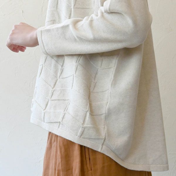 オーガニックコットン Vネックナミナミニットトップ