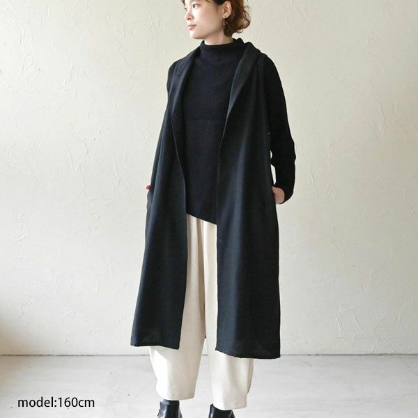 オーガニックコットン コンパクトファネルネックニットトップ