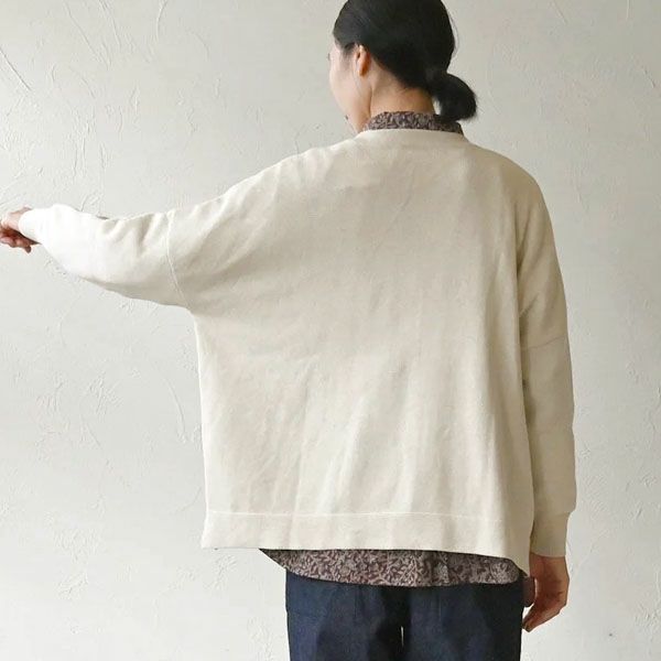 オーガニックコットン VネックTWOニットカーデ