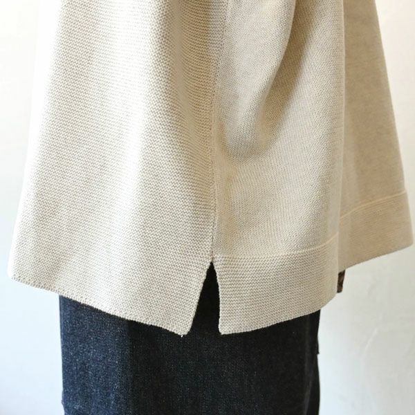 オーガニックコットン VネックTWOニットカーデ