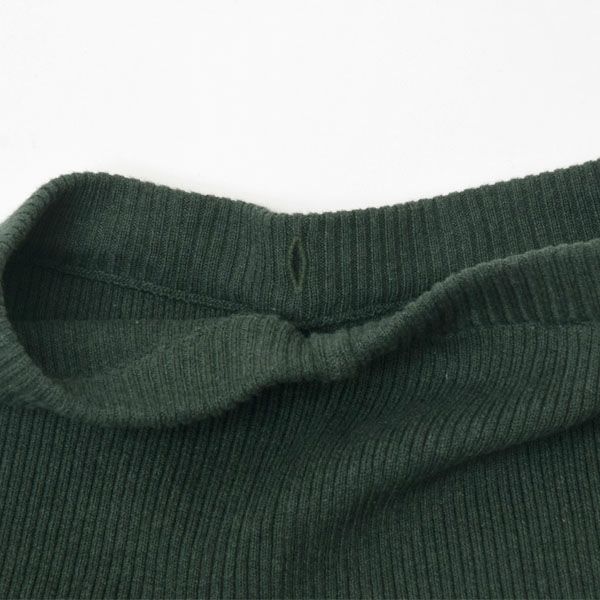 オーガニックコットン リブニットスリムパンツ