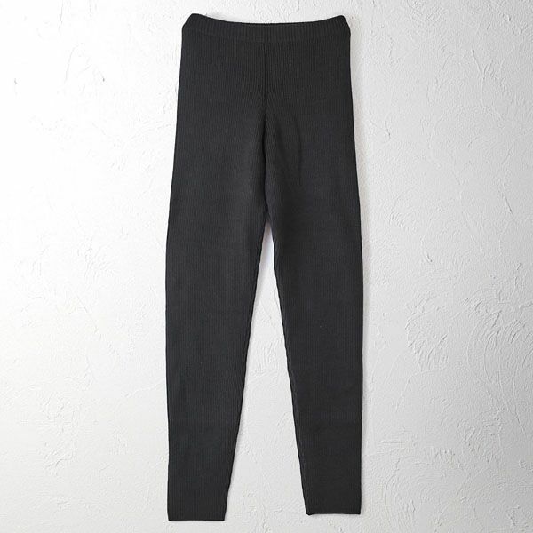 オーガニックコットン リブニットスリムパンツ