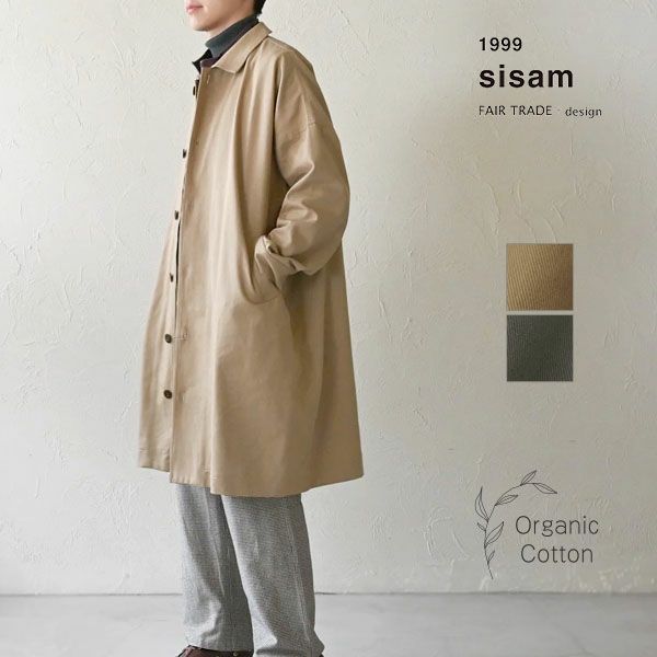※しっぽ【Spick & Span】コットンリネンツイルオーバーコート Spick & Span（スピックアンドスパン）の「コットンリネンツイル