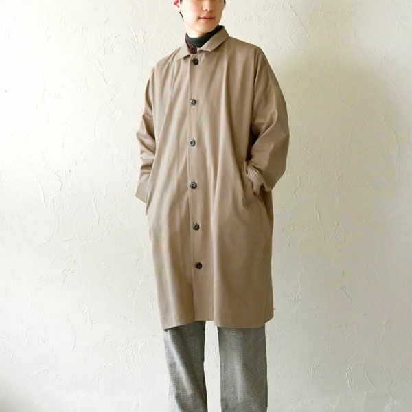 オーガニックコットン ツイルボックスコート