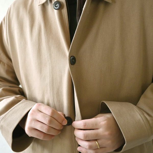 オーガニックコットン ツイルボックスコート