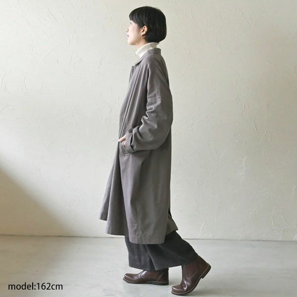 オーガニックコットン ツイルボックスコート