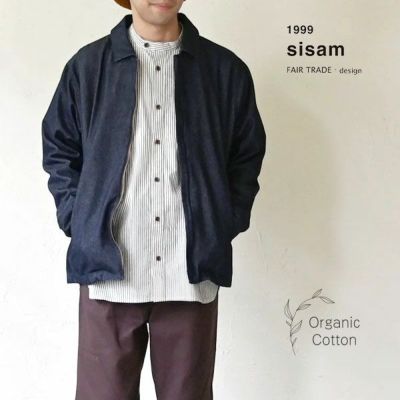 オーガニックコットン デニムジップアップジャケット