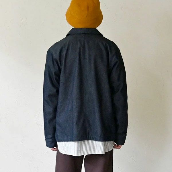 オーガニックコットン デニムジップアップジャケット