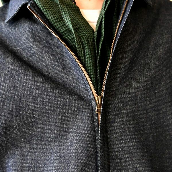 オーガニックコットン デニムジップアップジャケット