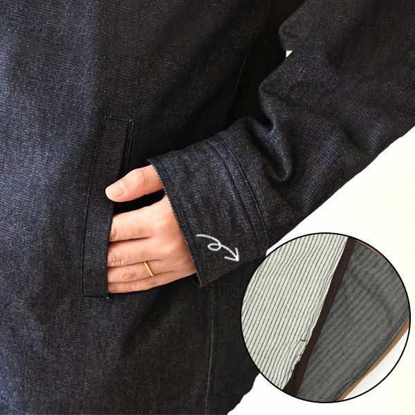 オーガニックコットン デニムジップアップジャケット