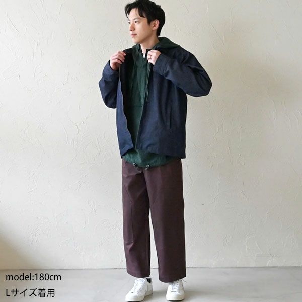 オーガニックコットン デニムジップアップジャケット