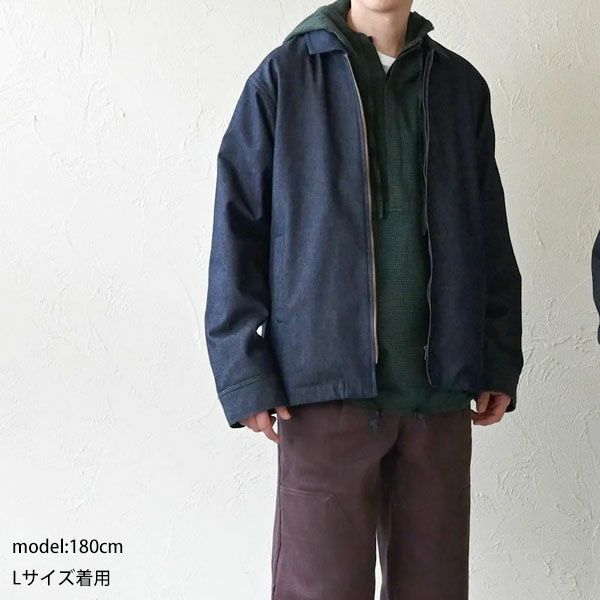 オーガニックコットン デニムジップアップジャケット