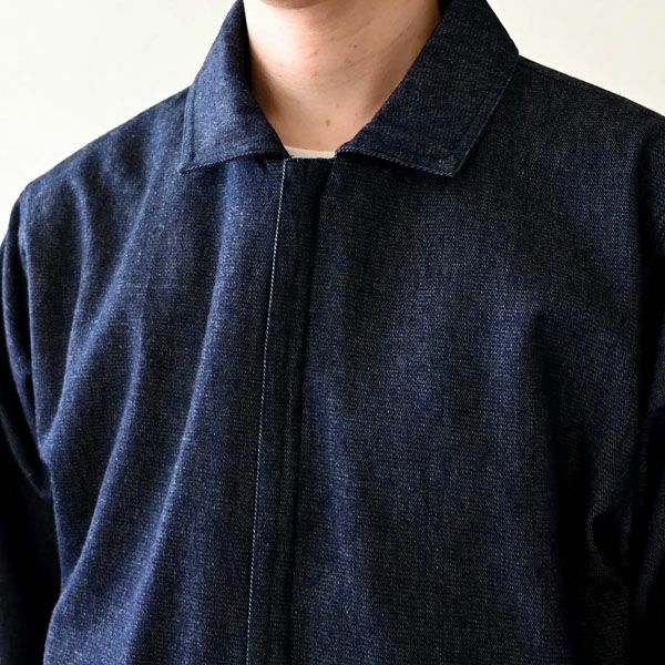 オーガニックコットン デニムジップアップジャケット