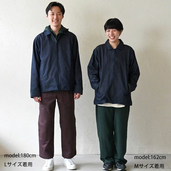 オーガニックコットン デニムジップアップジャケット