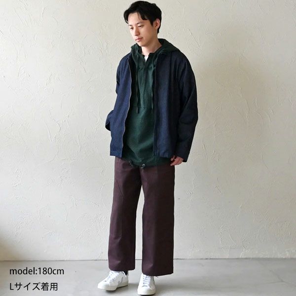 オーガニックコットン デニムジップアップジャケット