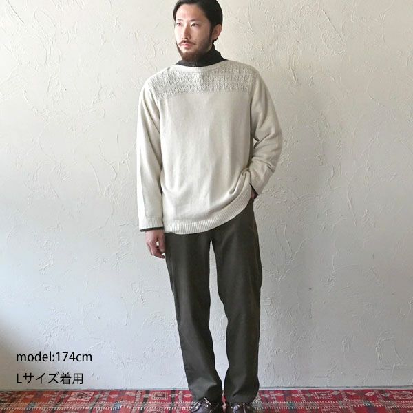 オーガニックコットン フランネルステッチプルオーバー