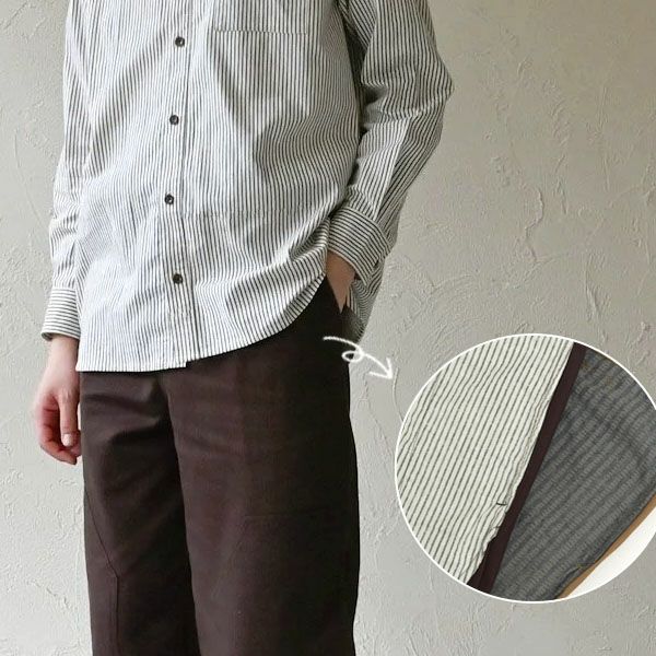 オーガニックコットン ドビーニーパッチパンツ