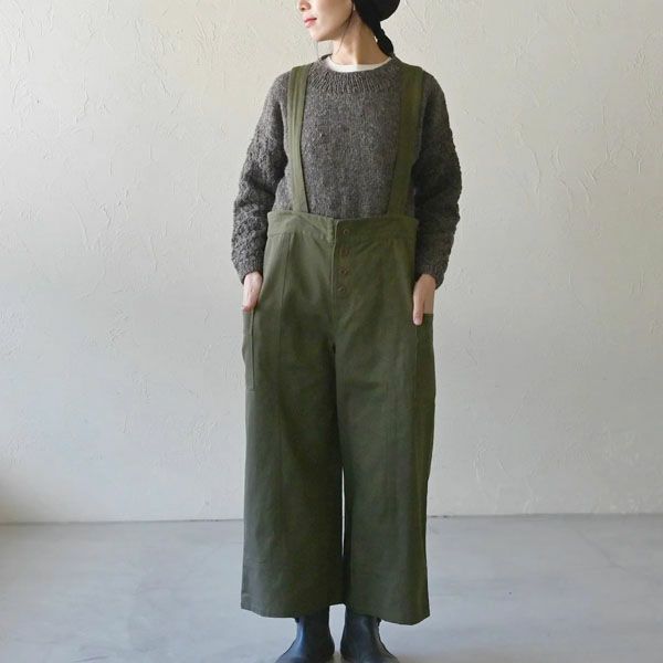 オーガニックコットン ツイルバザールサロペット