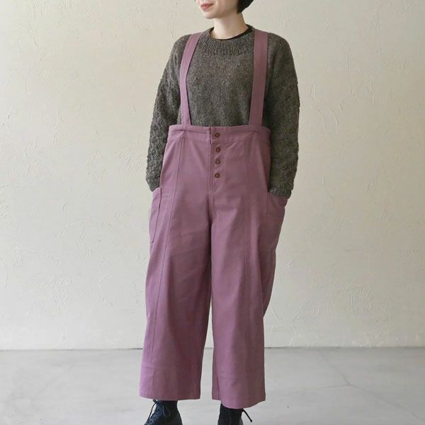 オーガニックコットン ツイルバザールサロペット