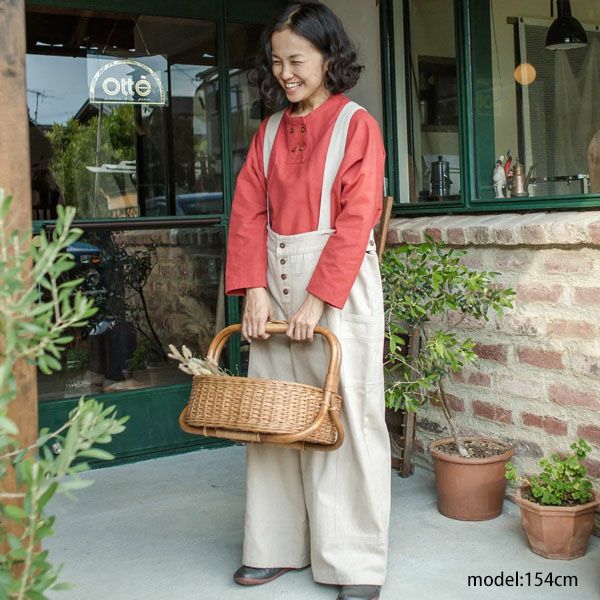 オーガニックコットン ツイルバザールサロペット