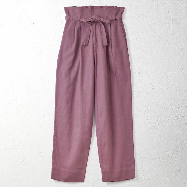 オーガニックコットン ツイルハイウエストパンツ
