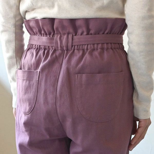 オーガニックコットン ツイルハイウエストパンツ