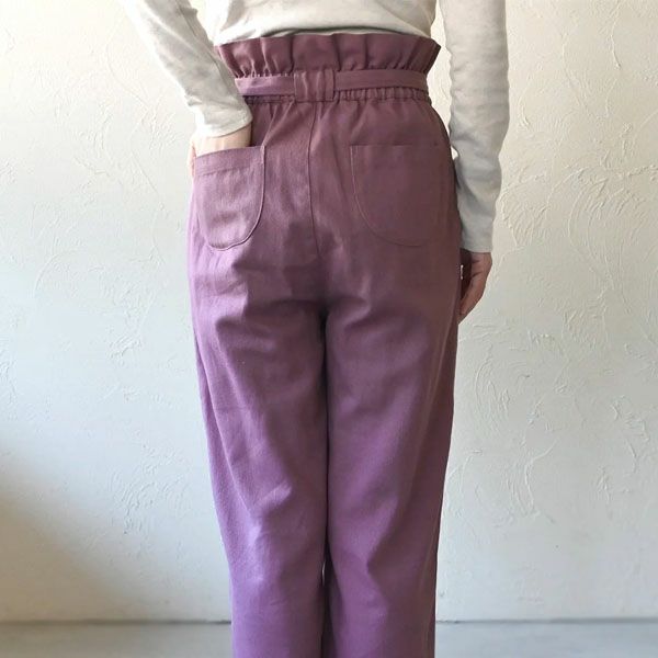 オーガニックコットン ツイルハイウエストパンツ