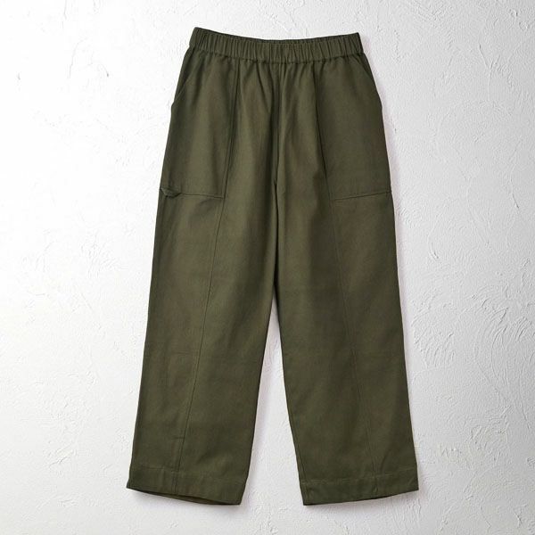 オーガニックコットン ツイルパネルワークパンツ