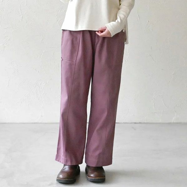 オーガニックコットン ツイルパネルワークパンツ