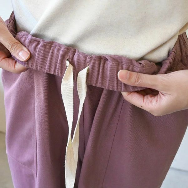 オーガニックコットン ツイルパネルワークパンツ