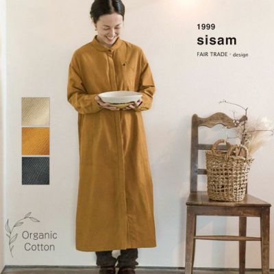 オーガニックコットン コーデュロイワークシャツワンピース