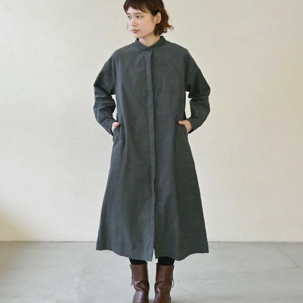 オーガニックコットン コーデュロイワークシャツワンピース