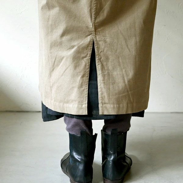 オーガニックコットン コーデュロイワークシャツワンピース