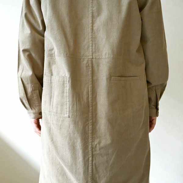 オーガニックコットン コーデュロイワークシャツワンピース