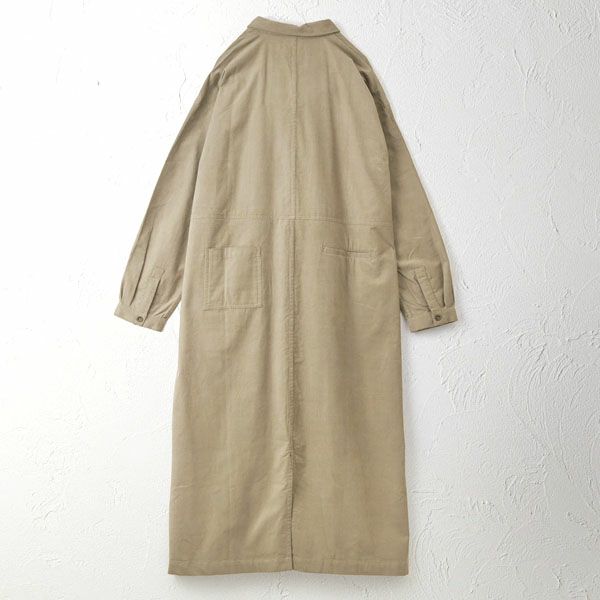 オーガニックコットン コーデュロイワークシャツワンピース