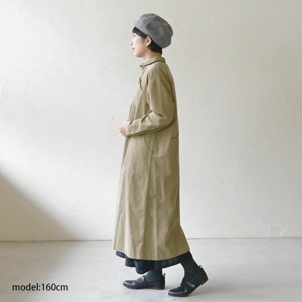 オーガニックコットン コーデュロイワークシャツワンピース