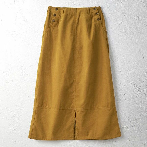 オーガニックコットン コーデュロイキリカエロングスカート