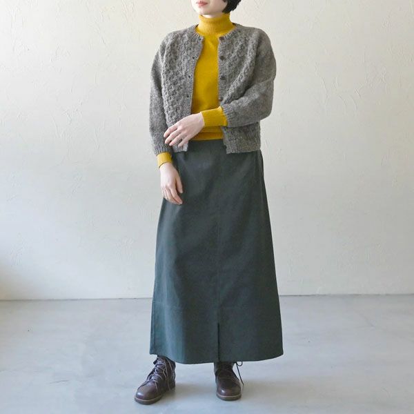 オーガニックコットン コーデュロイキリカエロングスカート