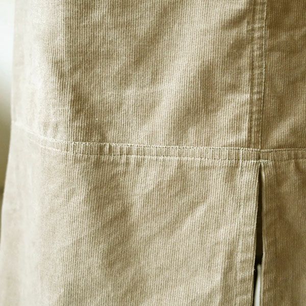 オーガニックコットン コーデュロイキリカエロングスカート