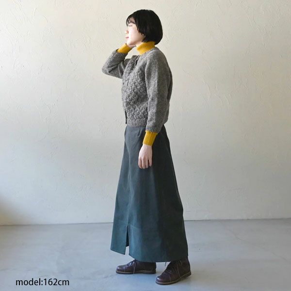 オーガニックコットン コーデュロイキリカエロングスカート